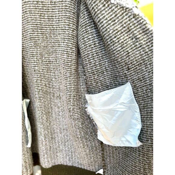 Elizabeth and James Oversized Green Grey Chunky Wool Mohair Long Sweater SZ XS/S - Picture 9 of 13